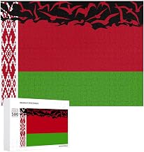 Belarus Flag Flying Birds Puzzle for Adults Wooden Jigsaw Puzzles for Wall Art