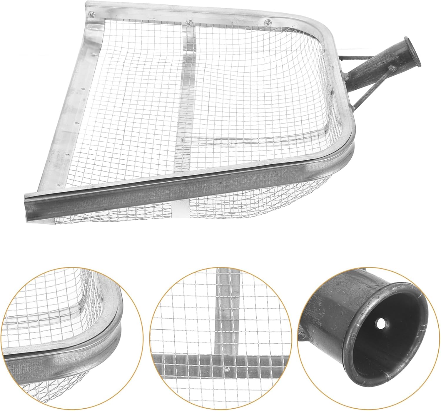 POPETPOP Farm Metal Shovel for Sifting Maize and Grain Fine Mesh Spade for Collecting Corn and Gardening Tool for Home and Barn Use