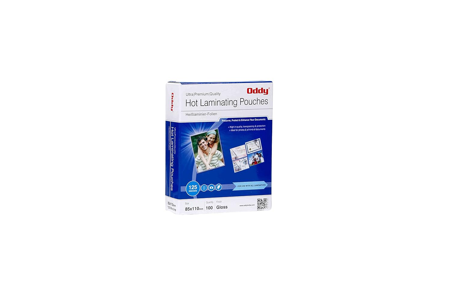 Oddy Heat Seal Laminating Pouches 85 X 110125 Microns (Set of 3