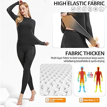 Set Intimo Termico Donna UNIQUEBELLA - Maglia Termica Invernale Per Sport E Casa - 90% Poliestere 10% Elastan - Foto 12