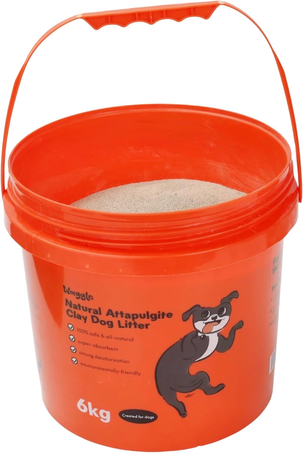 Waggle Dog Urine Neutralizer for Lawn, Kennel Odor Eliminator, Natural Attapulgite, Yard Deodorizer Powder for Urine & Poop, Pet litter for Indoor, Outdoor Potty Trays, Grass & Turf, 2x 13.2lb Buckets