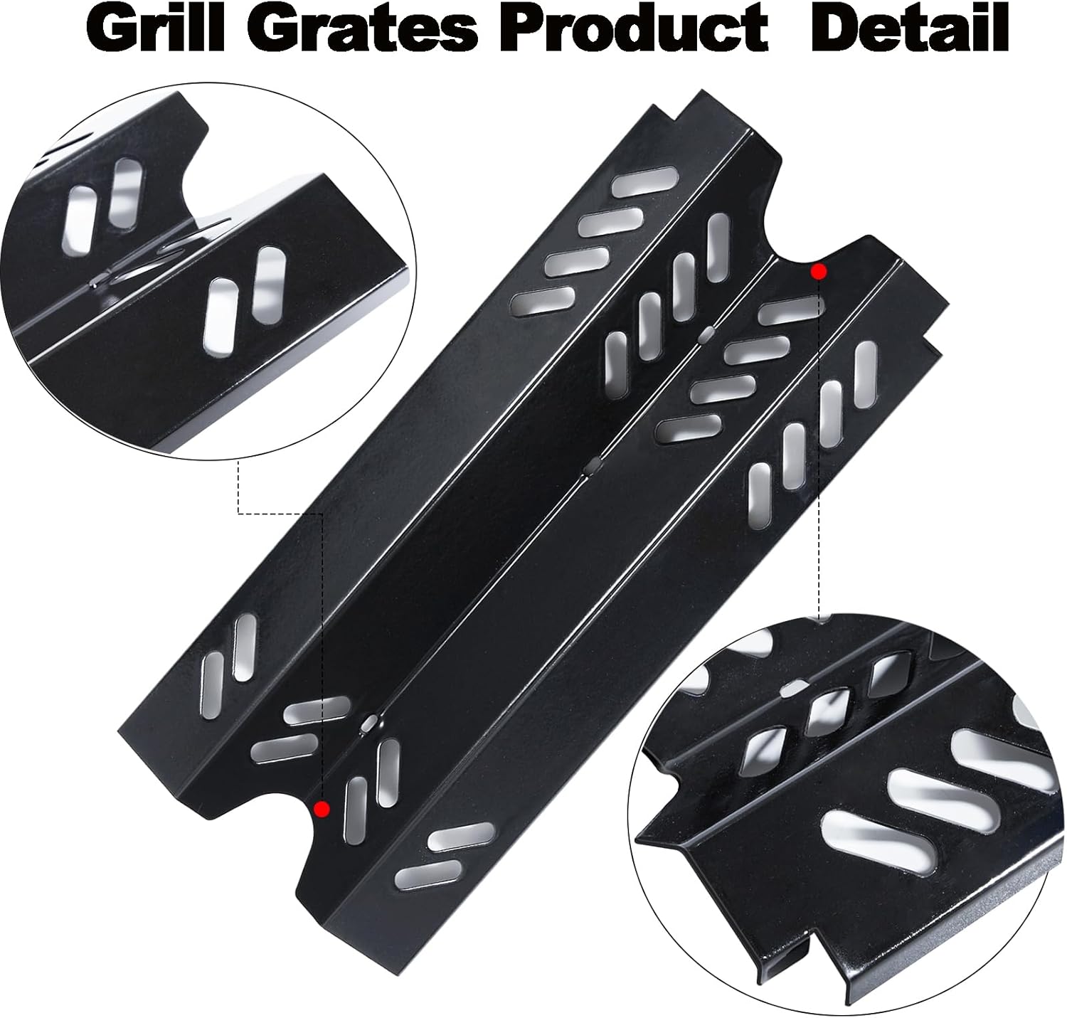 GR2234801-MM-00 Heat Plates Replacement Parts for Members Mark GR2234801-MM-00 Heat Shield Members Mark 2 Burner Gas Grill Heat Tents Flame Tamers GR2234802-MM-00 Rankam Sam's Club Grill Parts