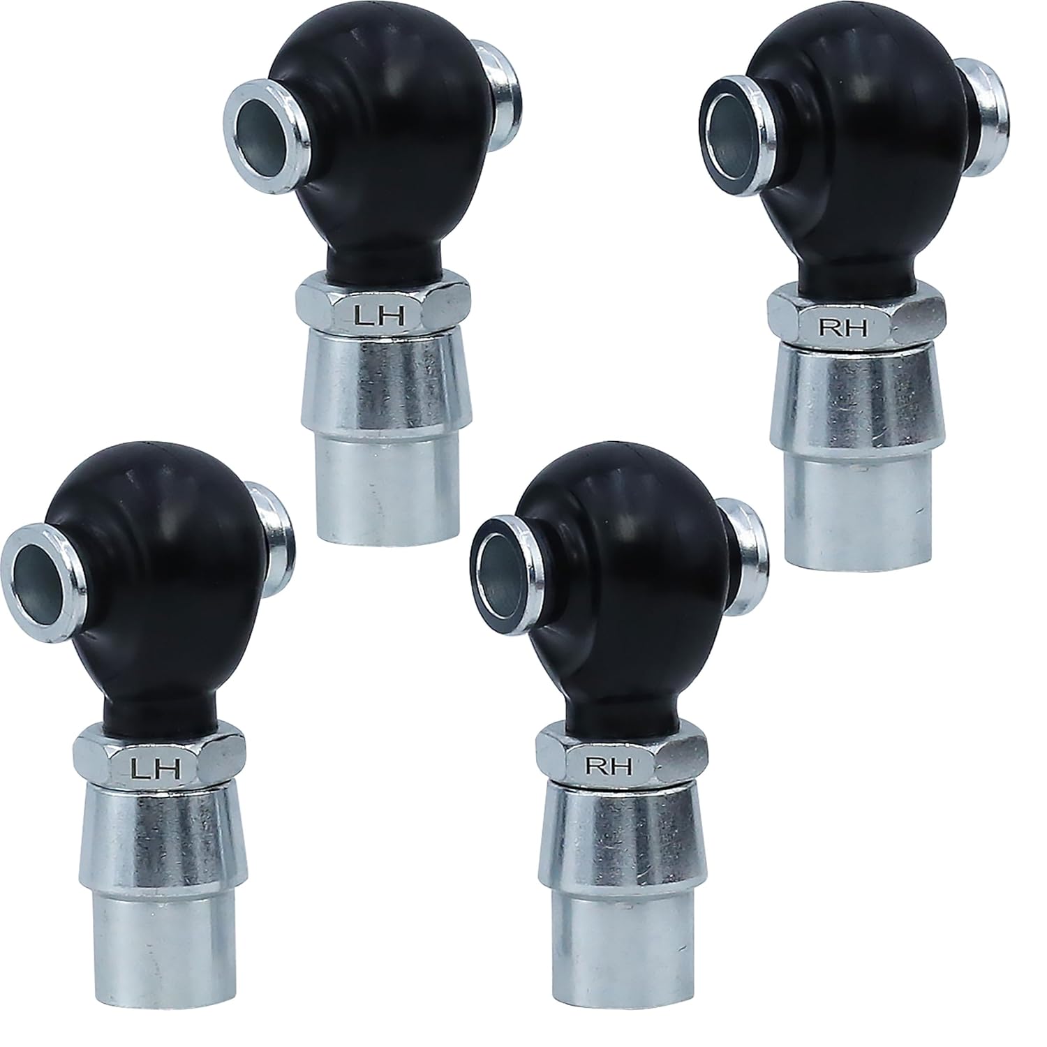 3/4" Heim Joint Rod End Kit, 3/4" Chromoly Heim Joints Panhard Rod End Kit for Traction Bars Tie Rod kit LH and R H Thread Steering Joints with Spacer Tube Adapters Jam Nuts Rubber Seals(2Set)