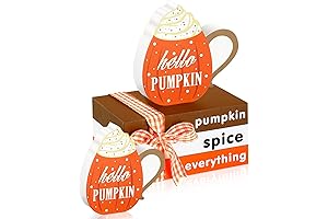 Fall Wood Book Stack Decoration