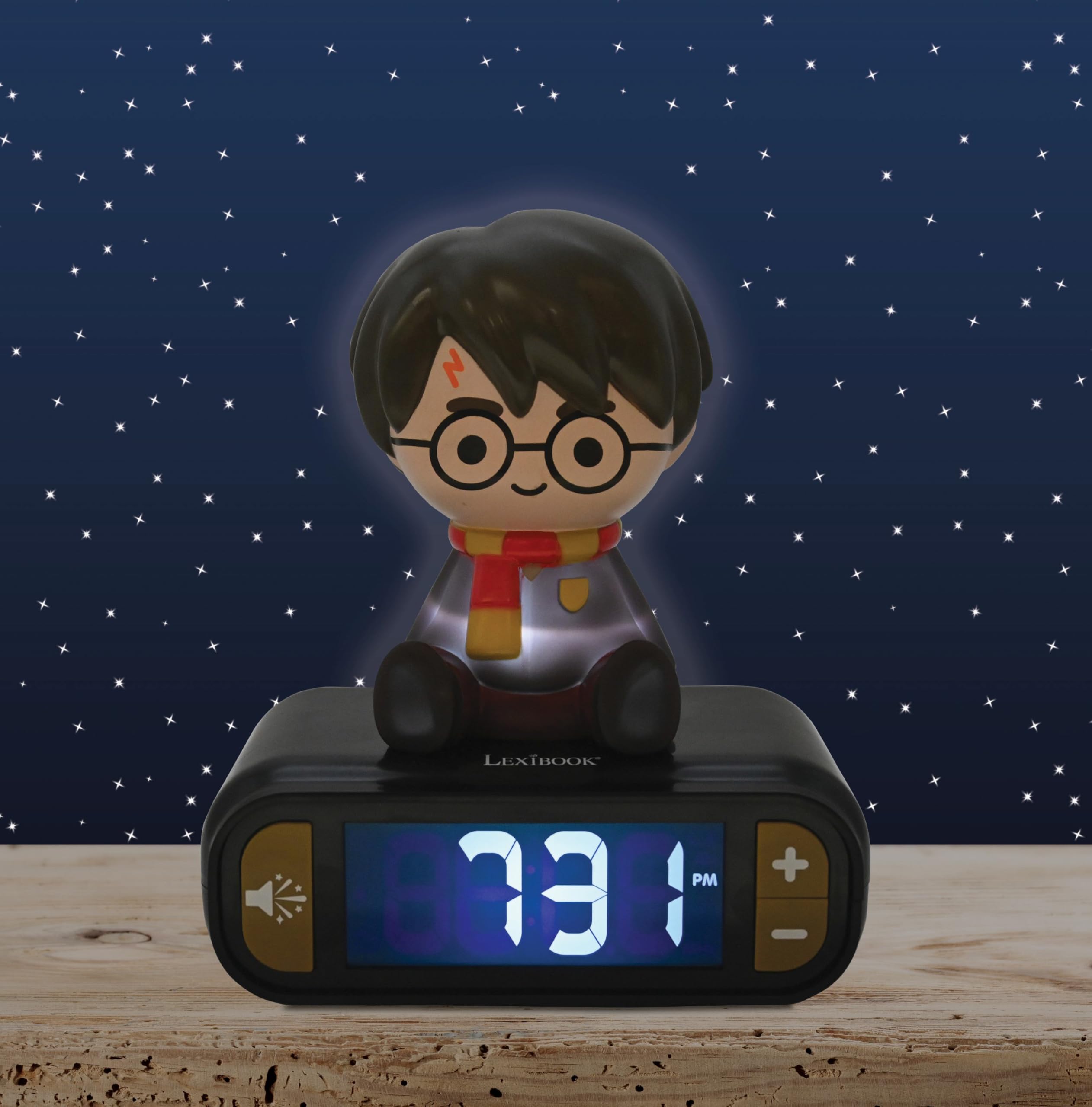 LEXIBOOK, Harry Potter, Nightlight alarm clock, Sounds and Melodies, LCD Backlit screen, Luminous, Snooze, Black, RL800HPLXB - Image 4
