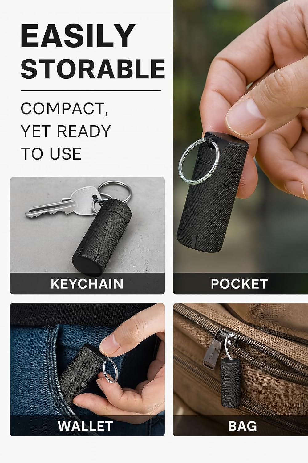 Protective Case for YubiKey 5 NFC & Security Key NFC, Keychain Case Waterproof & Shockproof (Black)