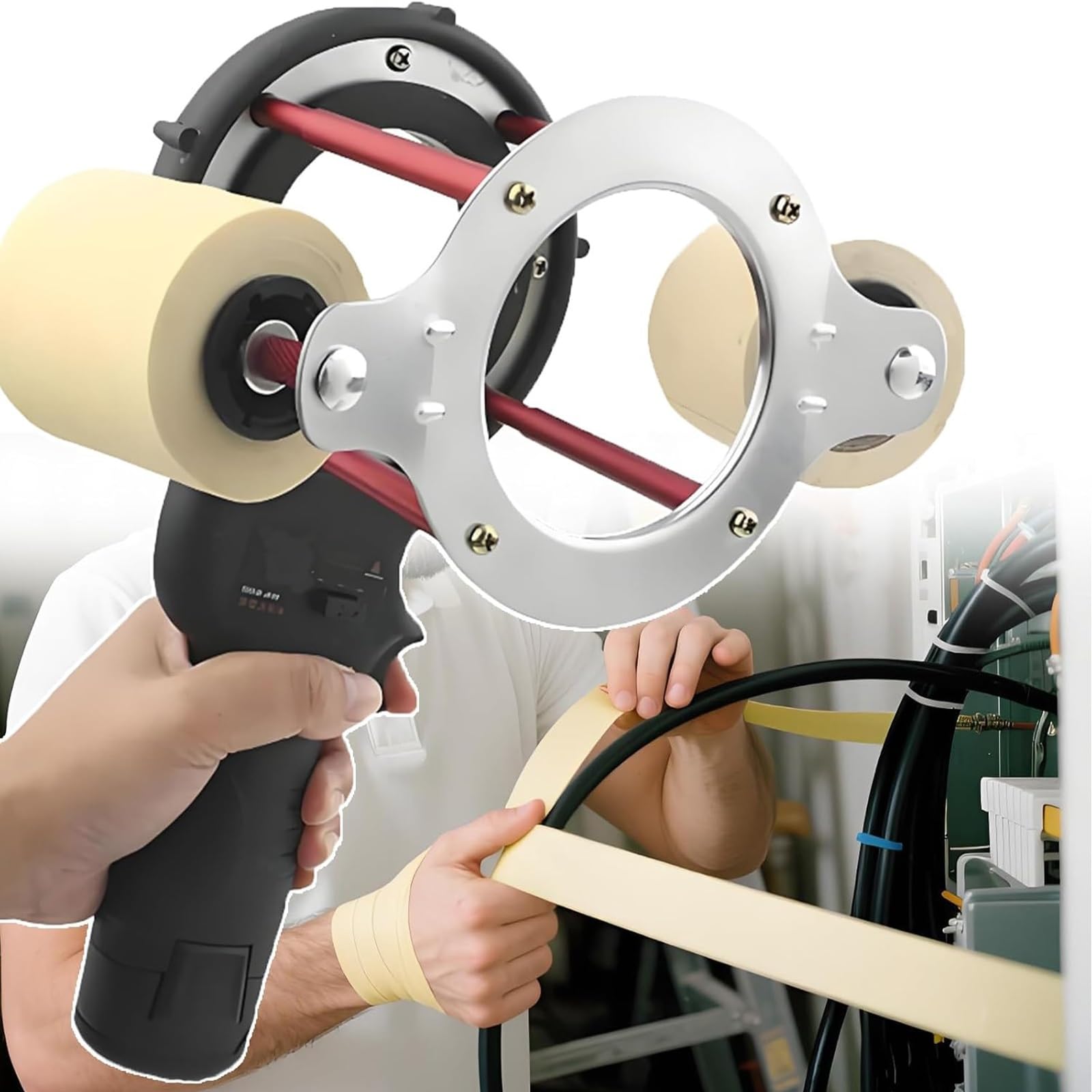 Outil regroupement faisceaux 12V à enrouleur vitesse réglable 70-380 tr/min pour atelier