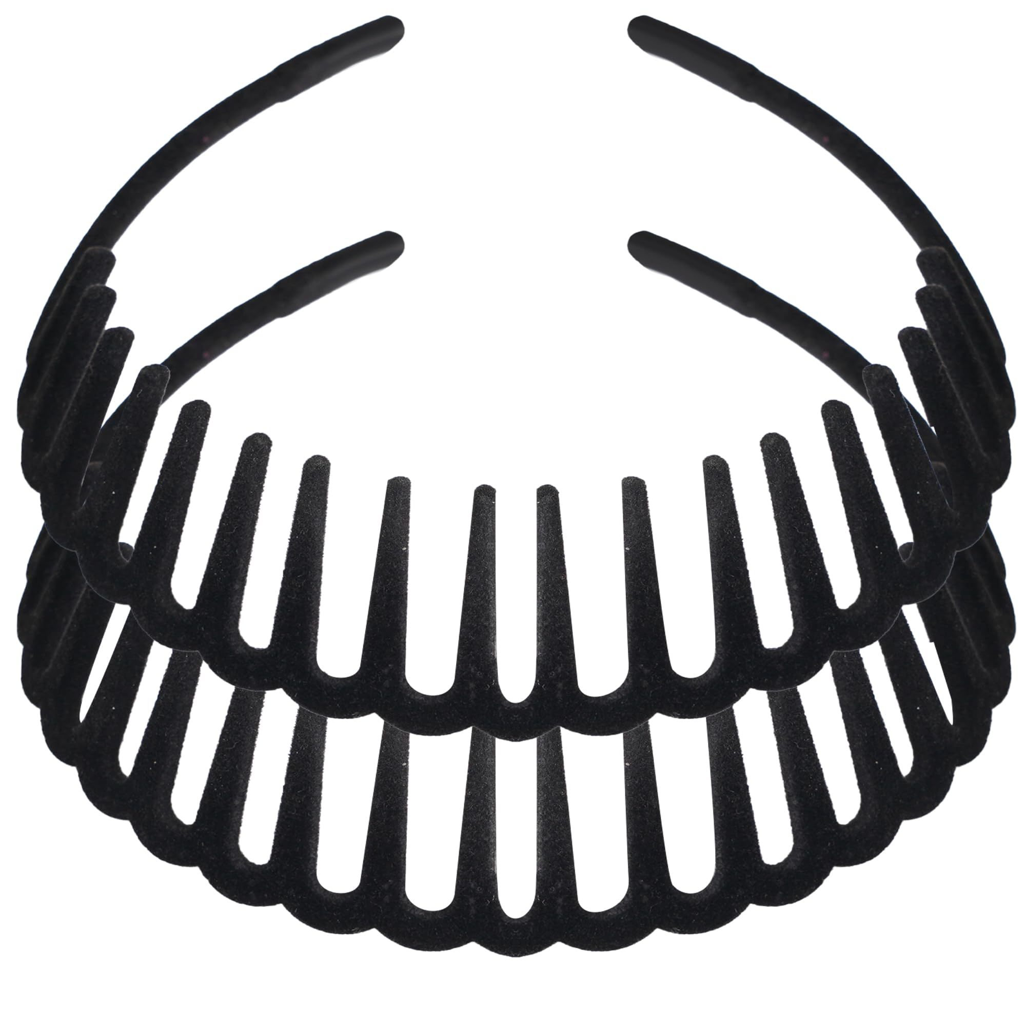 Women Hairmate Combed Crown Bands I Pack Of 2 Non Breakable Plastic Hair Bands I Keeps Your Hair Tangle Free And Locked With Stylish Combed Effect I Ideal For Office/College/Biking/School/Gym (B0BR3KRDG7) Amazon Price History, Amazon Price Tracker