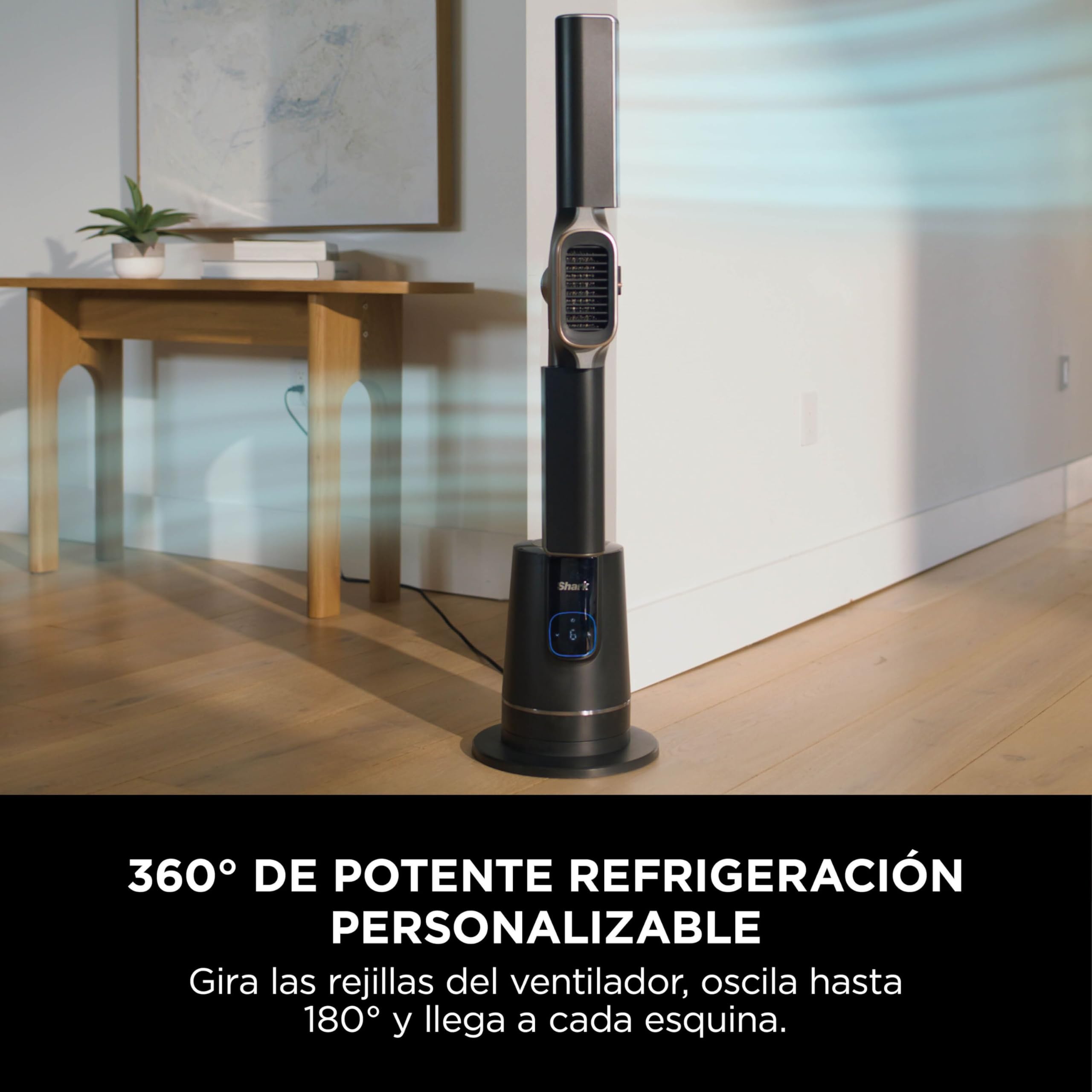 Shark TurboBlade, Ventilador + Calentador 2 en 1, Negro, TH200EU | Ventilador Doble y Calentador, Mando a Distancia