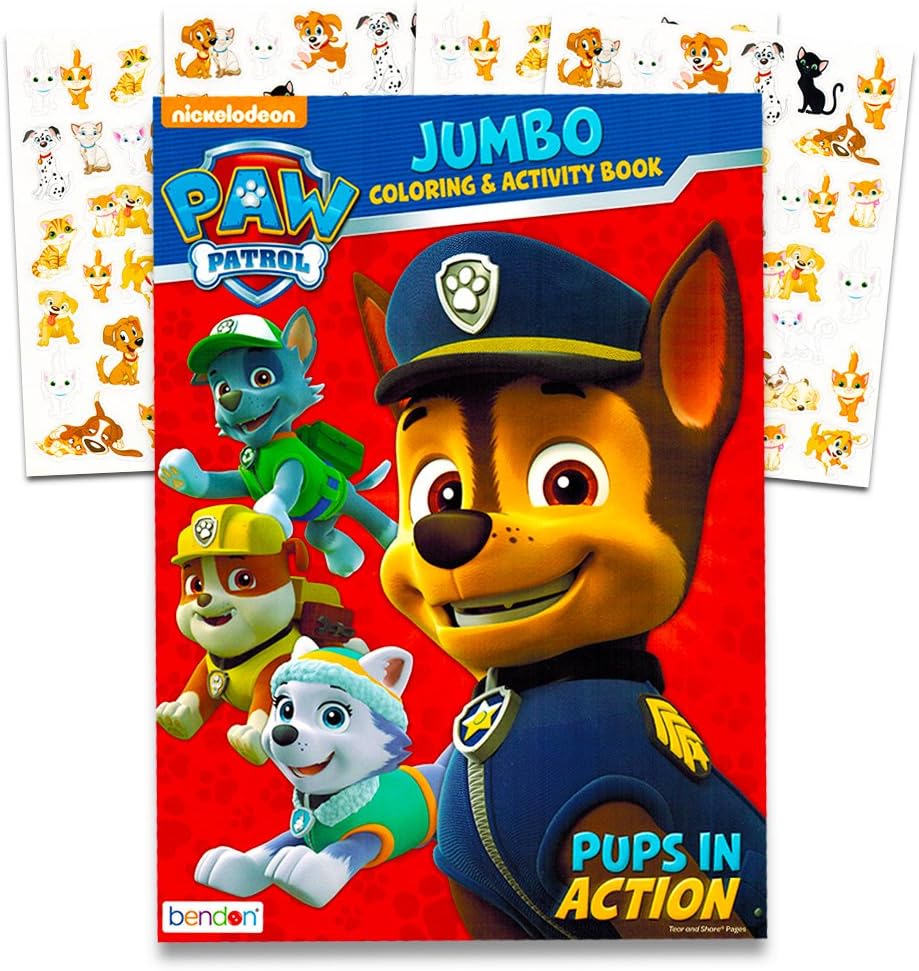 Paw Patrol Jumbo Coloring Book Set - Activity Book, Stickers and More