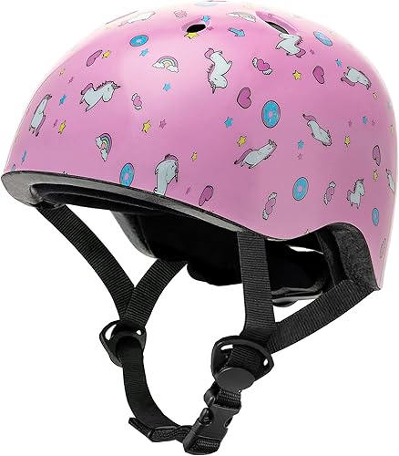 SULIFEEL Casco de bicicleta para niños y niñas, ajustable, para patineta, multideporte, ciclismo, patinaje, unicornio, estrellas