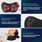 Shiatsu Neck and Back Massager with Heat - 3D Kneading Deep Tissue Massage Pillow for Lower Back, Shoulder, Calf, Foot, Use at Home, Car, Office YZ100