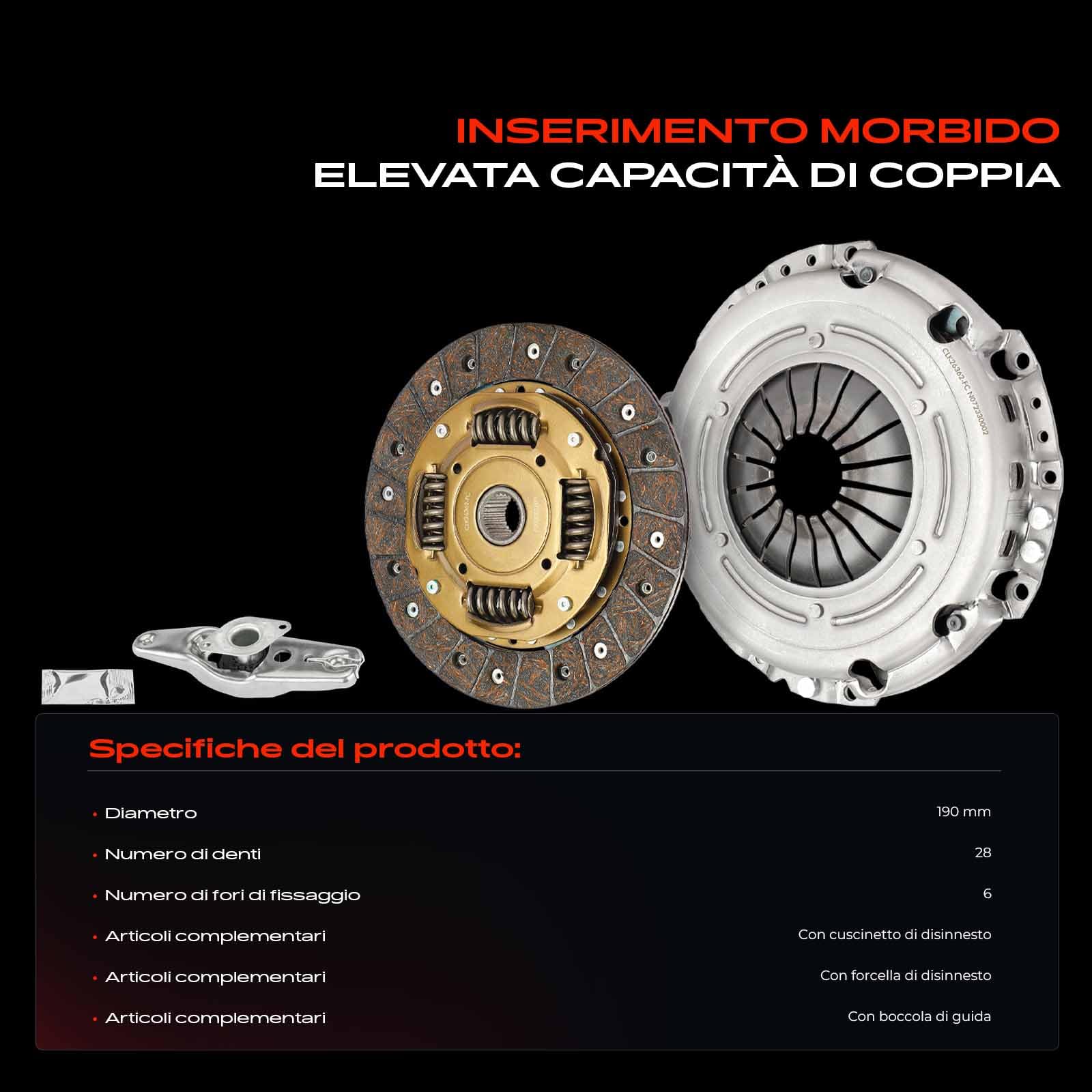 Frankberg Kit frizione 02T141153K | Compatibile con: Polo 9A 9N, Polo 6C1 6R1, R.o.o.m.s.t.e.r 5J7, Ibiza IV ST 6J8 6P8, SU! 121 122 123 BL1 BL2 BL3