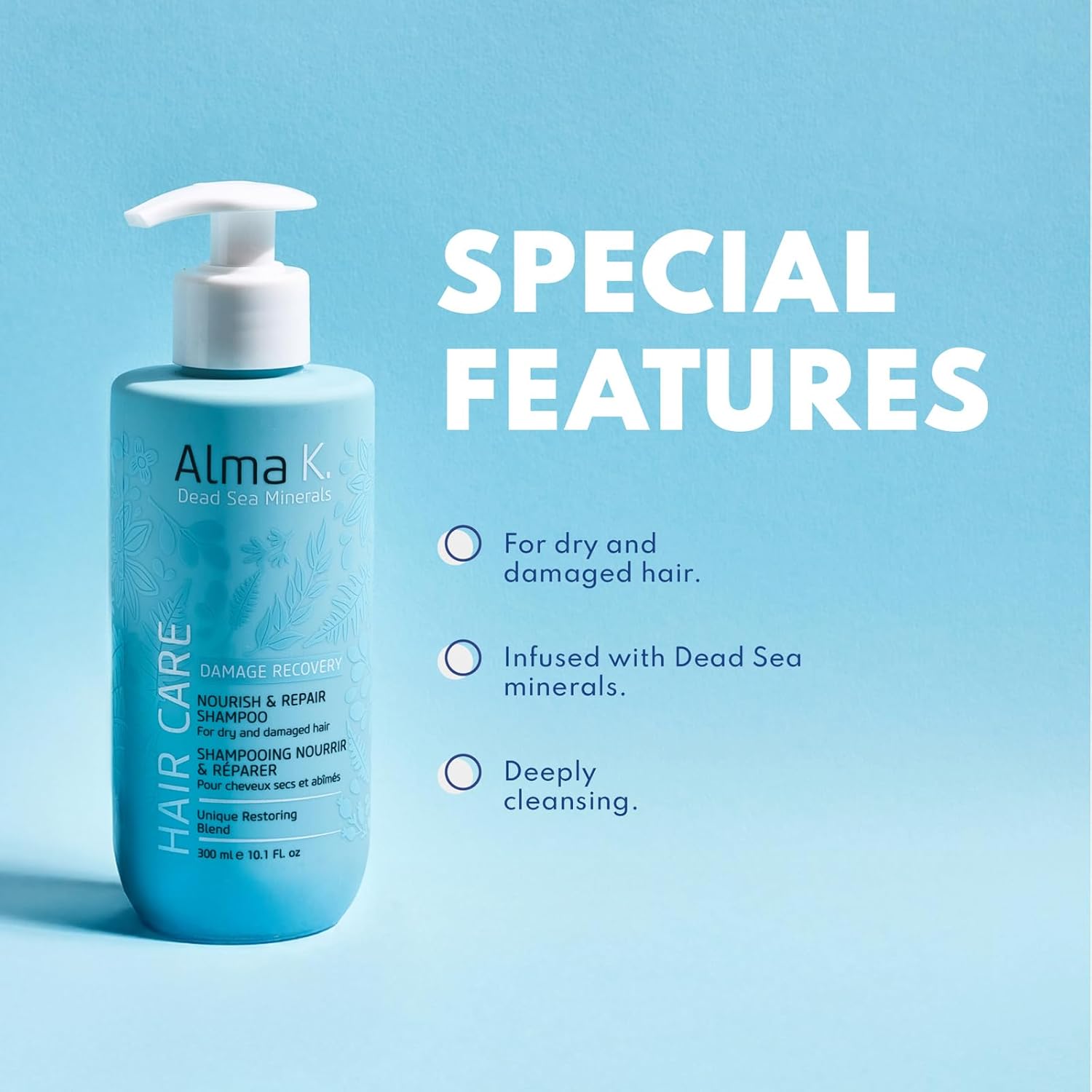 Alma K Nourish and Repair Shampoo - Moisturizing Shampoo for Women - Hair Growth Shampoo - Hydrating Shampoo with Argan Oil, Shea Butter - 10.1 oz - Image 4