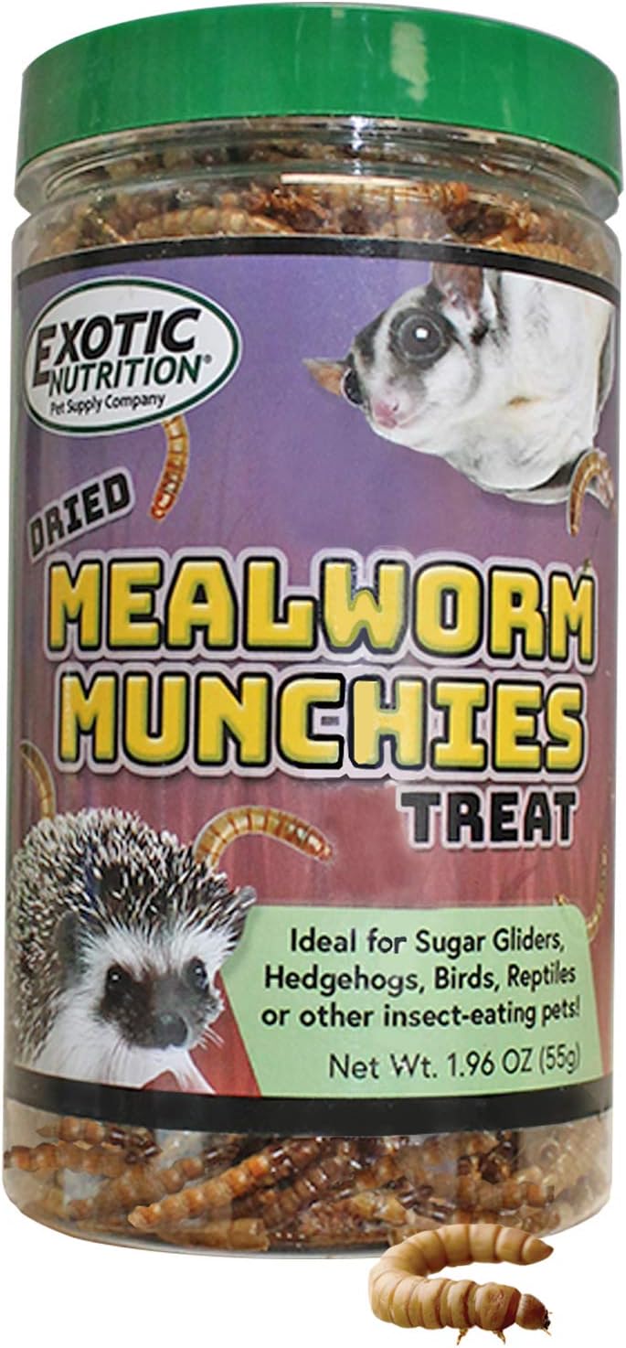 Exotic Nutrition Mealworm Munchies (1.9 oz.) All Natural Healthy High Protein