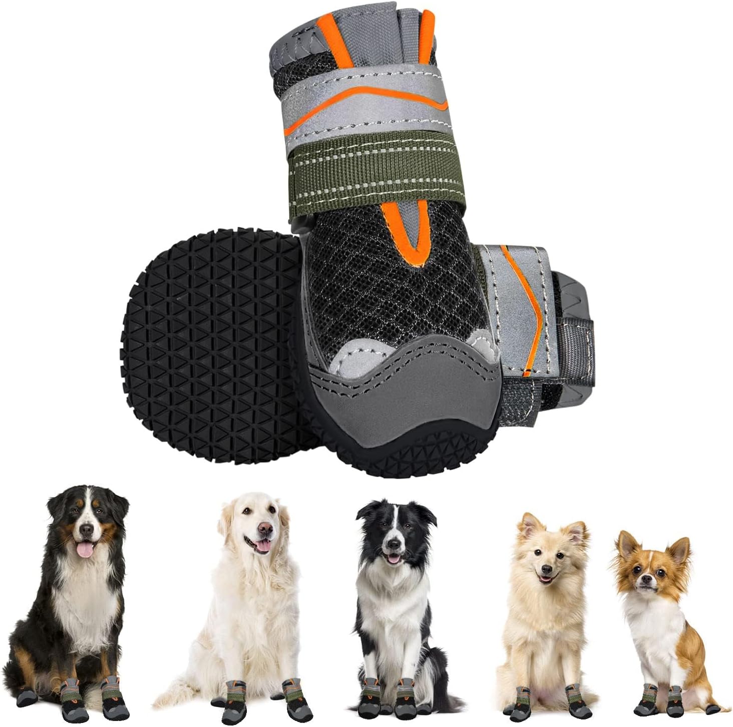 Eyein Dog Boots Paw Protector Summer Hot Weather Dual Adjustable