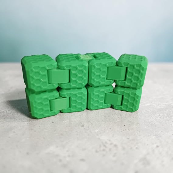 Sonsuz Stres Küpü Infinity Cube - Parmak Egzersiz ve El Kondisyon Aparatı - Ergonomik Petek Dokulu Odaklanma Aracı - Anti-Stres ve Zihin Boşaltma Aparatı