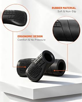 Ebike Grips Handlebar for Ridstar Q20/Q20 Pro/Q20 Lite/H20/H20 Pro/H26 Pro,Original Size Dirt Bike Grips,for Lectric XP1.0/2.0/3.0,for Razor MX350 MX400 MX500 MX650 SX500,for AMYET EB26/Ares
