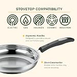 Ensemble de 8 pièces de casseroles et poêles en acier inoxydable Cuisinart, argent (P87-8PSSC) | Compatible four, compatible lave-vaisselle