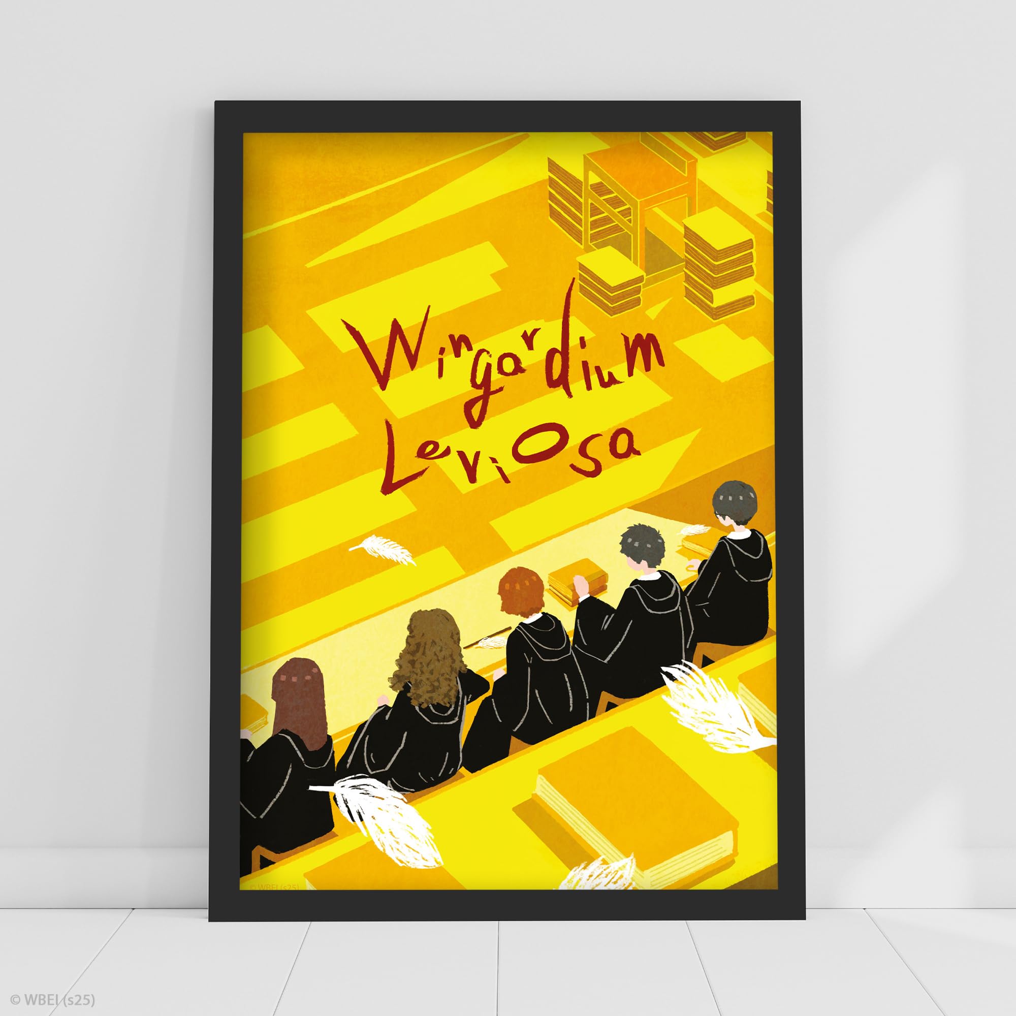 Themed Multicolour Harry Potter Print - Wingardium Leviosa Spell Illustration Poster Wall Art (21Cm X 29.7Cm - A4)