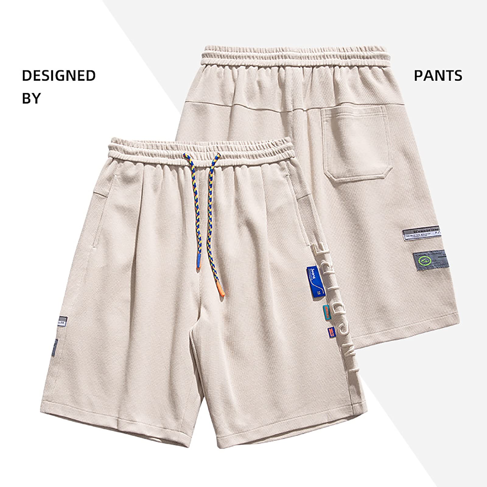 Hommes Short Sport Respirant Décontractée Demi-Pantalon avec Poches et Cordon Serrage Réglable