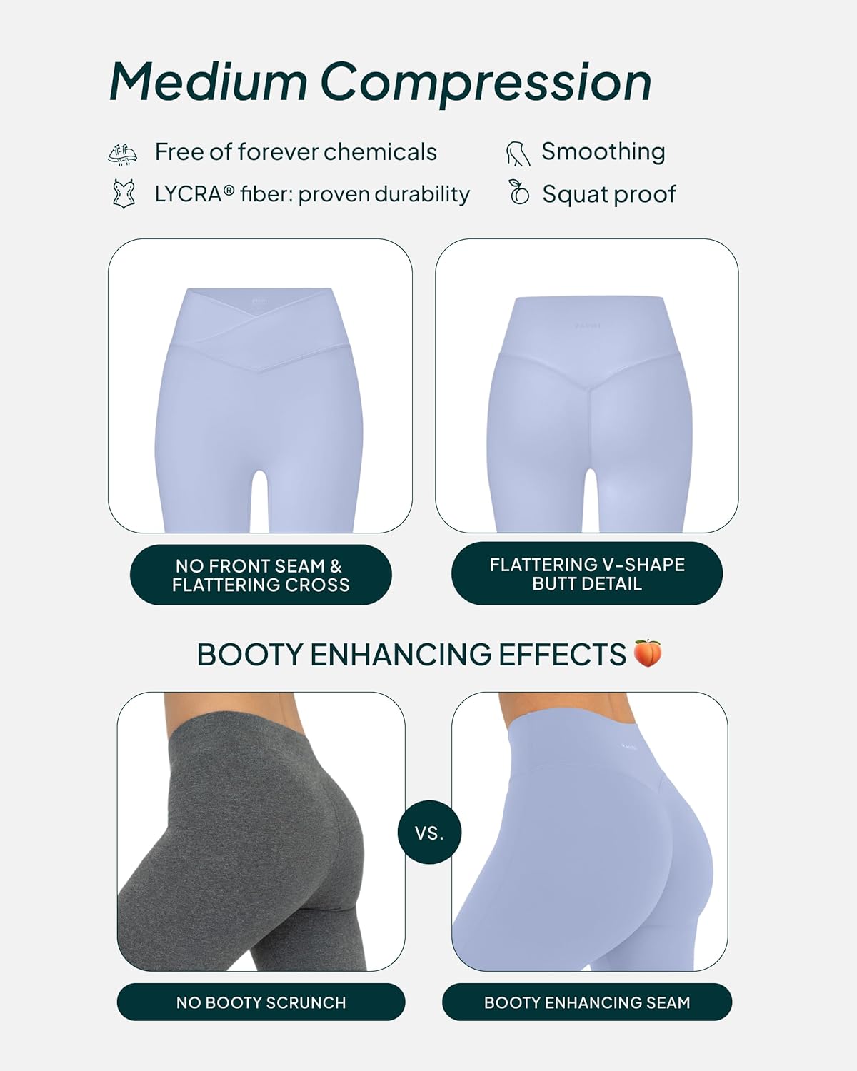 PAVOI ACTIVE Pilates Crossover Leggings for Women | Buttery Soft High Waisted V Cut Cross Waist Workout Yoga Pants | FlexFlow - Image 4