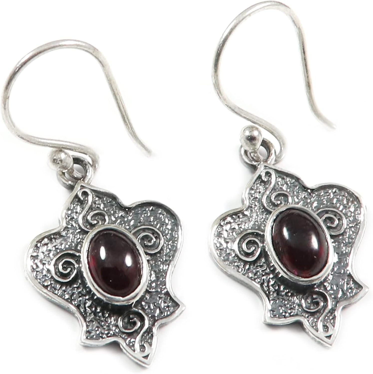 Goyal Exports Garnet Gemstone 925 Sterling Silver Drop/Dangle Earring Jewlery SEG120J