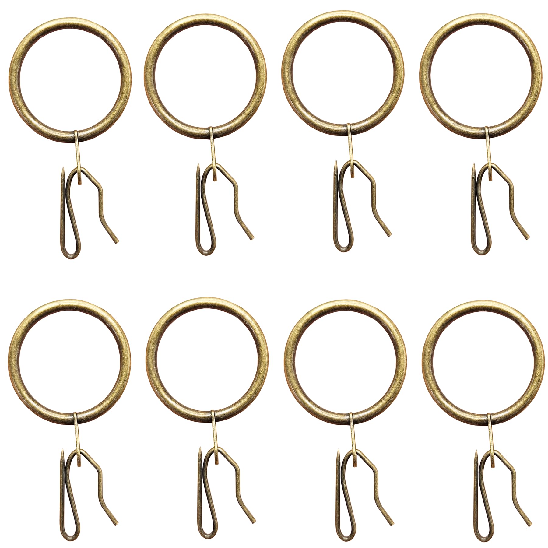 20 Pcs Metal Curtain Rings & Hooks Set - 1.18 Inch Bronze Drapery Rings For Rods, Windows, Showers - View #8