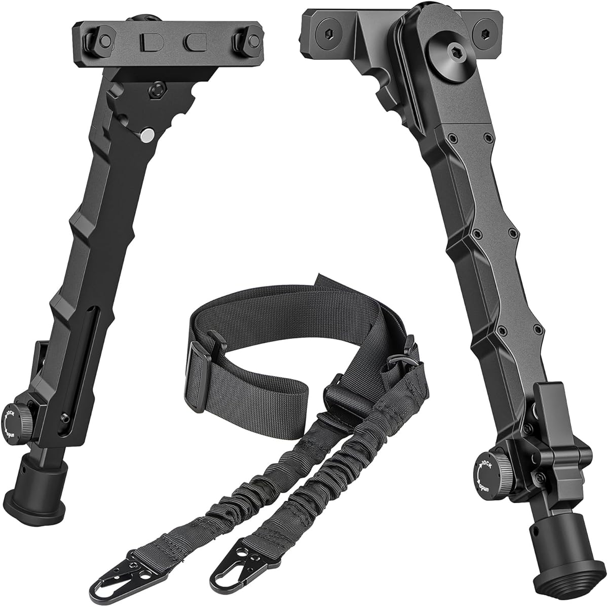 CVLIFE 7.5-9 Inches Rifle Bipod Compatible with M-Rail Bipod with Two Point Rifle Sling for Rifle, Adjustable, Foldable Attach Directly Bipod for Shooting, Hunting, Range and Outdoors