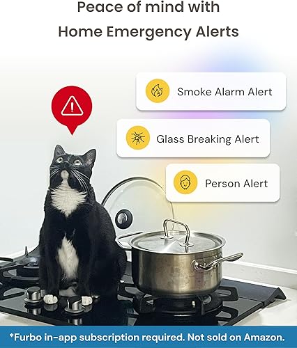 Miniatura 8 de Furbo Cámara para gatos de 360° [requiere suscripción] Desbloqueo con plan de pago: seguridad en el hogar y alertas de seguridad para mascotas