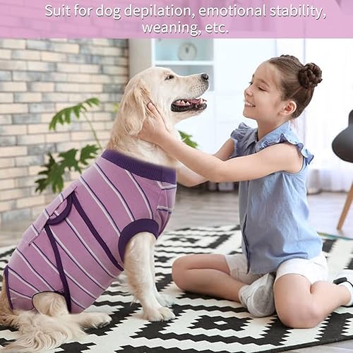 Miniatura 155 de Kuoser Traje de recuperación para perros después de la cirugía, traje de cirugía para perros hembra, esterilización masculina, mameluco para perros