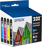 Pack Combo de Cartouches d'Encre EPSON 232 Claria Capacité Standard Noir & Couleur (T232120-BCS) Compatible avec Workforce WF-2930, 2950 et Expression XP-4200, 4205
