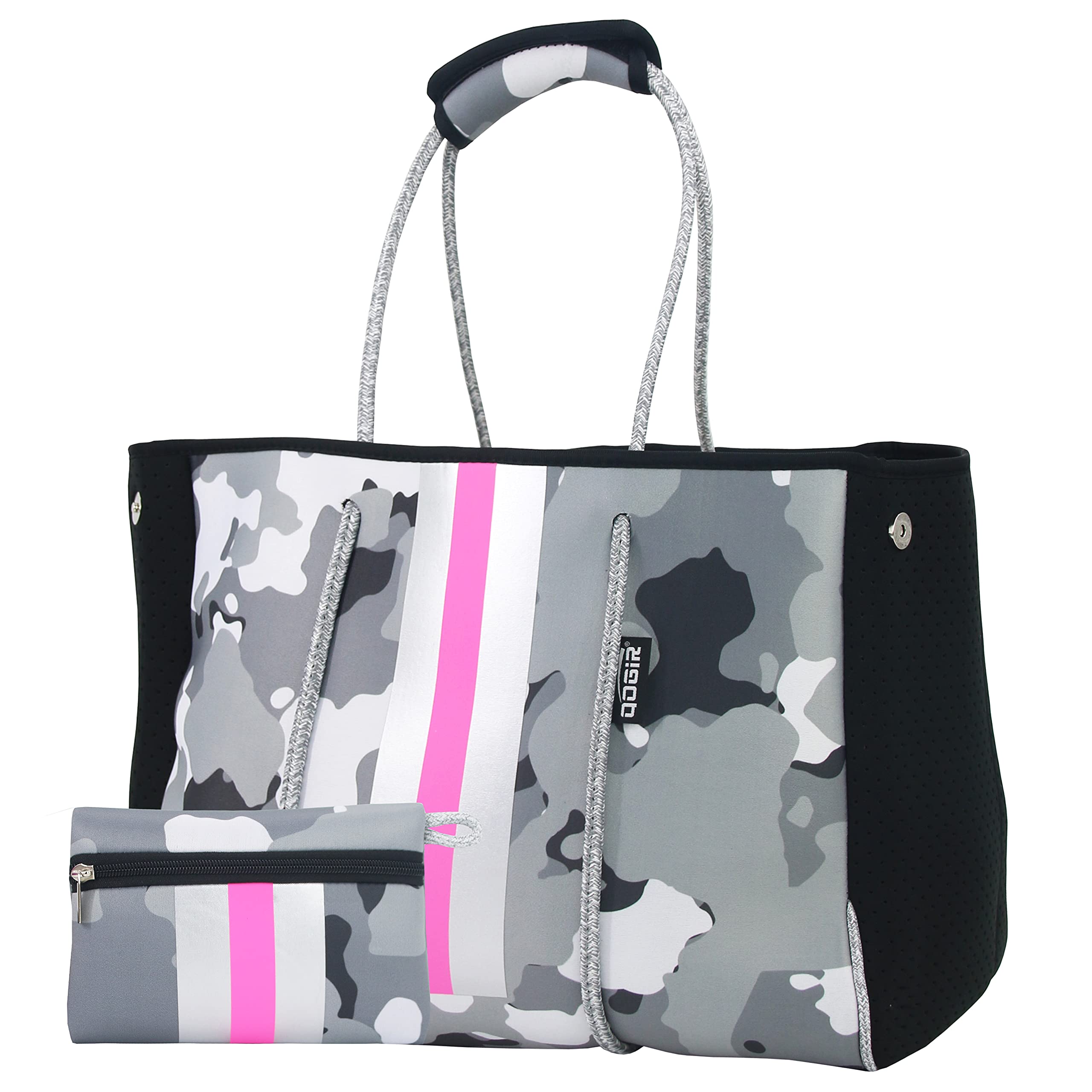QOGiR Neoprene Multipurpose Beach Bag Tote with Inner Zipper Pocket … … … …
