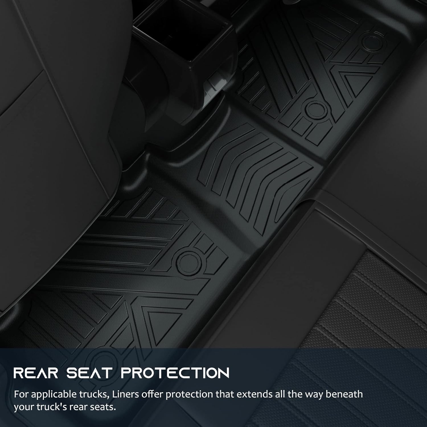 ASLONG 5 Seat Car Floor Mats Fit for Honda CRV CR-V 2017 2018 2019 2020 2021 2022 Weather Floor Mat Liners 1st & 2nd Row Liner， Front & Rear Full Set Black - Image 3