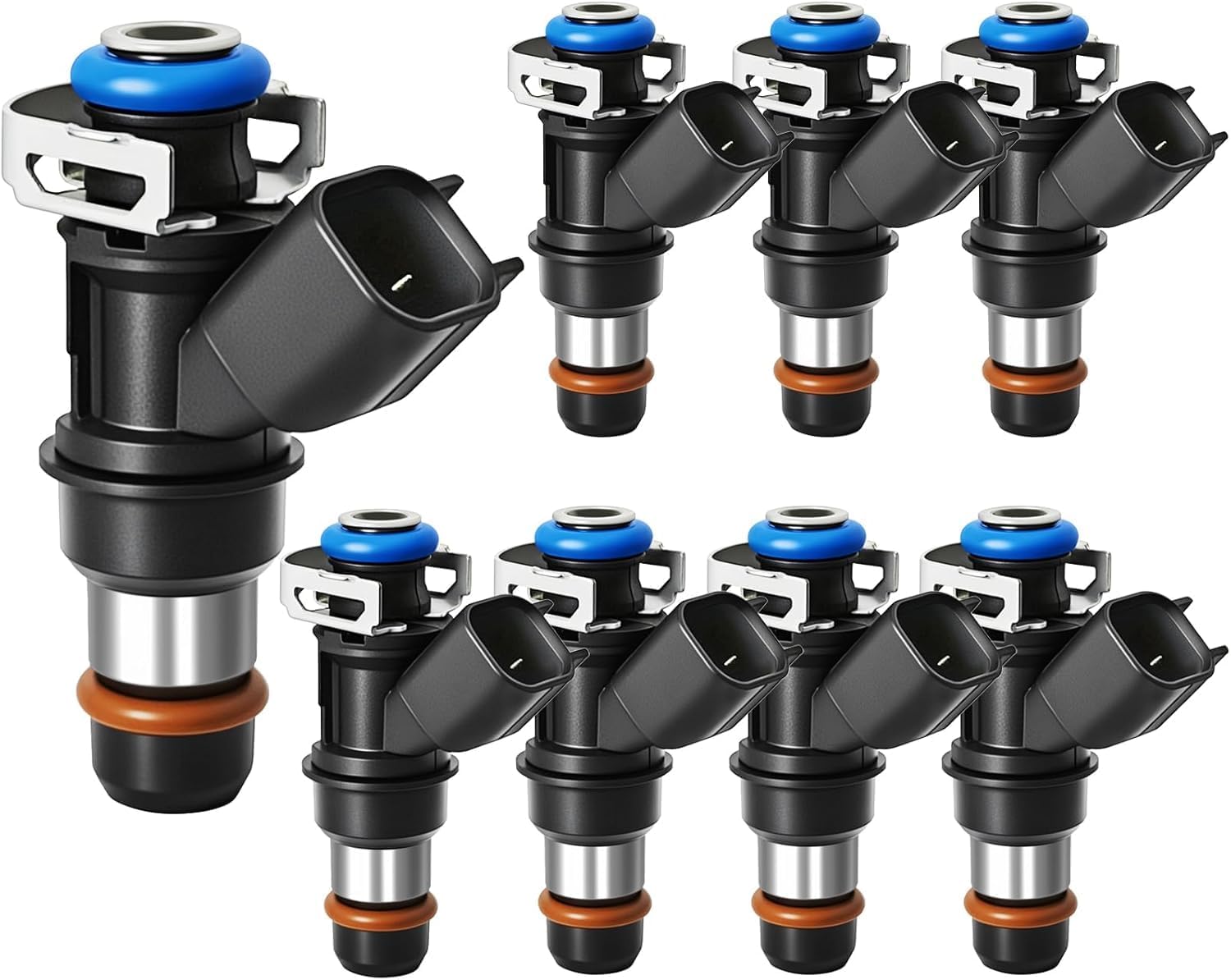 YLATG Fuel Injectors for Chevy:Express/Tahoe/Silverado 2500 1500 3500, For Cadillac: Escalade, V8 4.8L/5.3L/6.0L/6.2L 2005-2009, Fit For GMC: Sierra/Yukon (XL)/Savana 12580681 （8 Pcs）