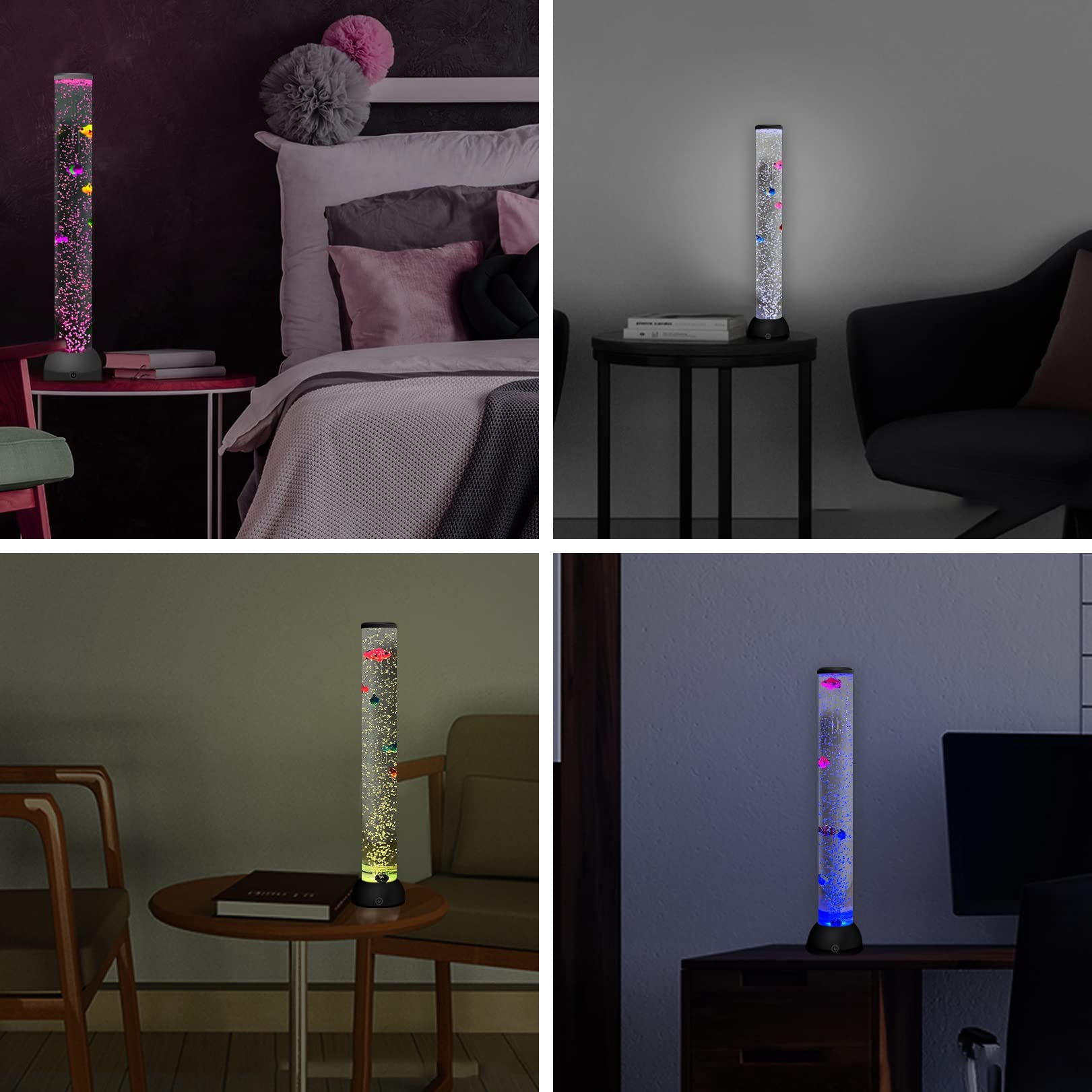 7-kolorowa zmieniająca nastrój lampa do akwarium, elektryczna lampa bąbelkowa LED Lava do sypialni dla dzieci, prezent dla osób z autyzmem, wystrój biura domowego