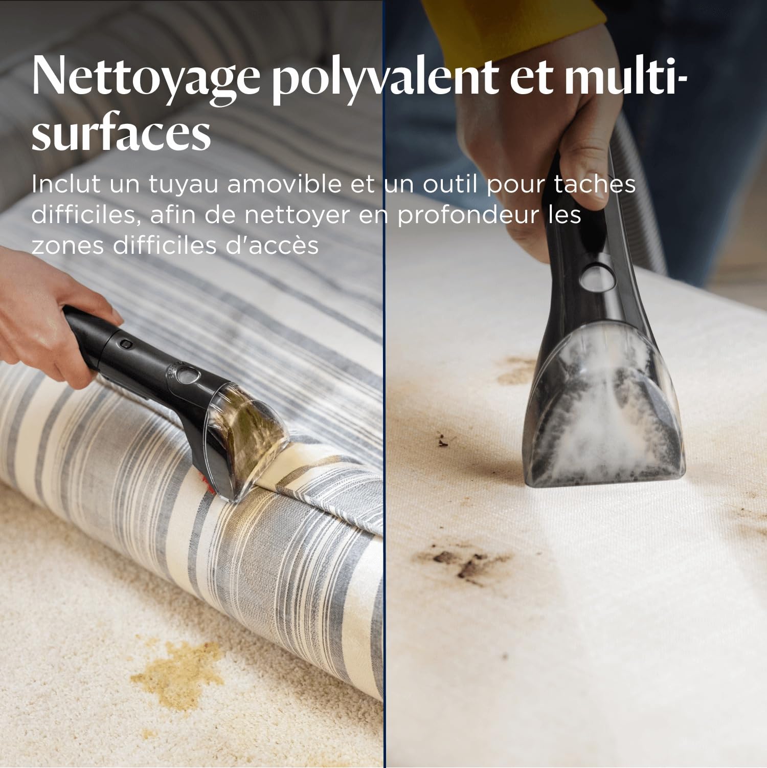 BISSELL PowerWash Compact Pet, Shampouineuse pour Taches et Odeurs d’Animaux, Nettoyeur Canapé Tissu Multisurfaces, Nettoyeur de Tapis, Moquette et Tapisserie, 600W, Portable, Filaire, 4058N