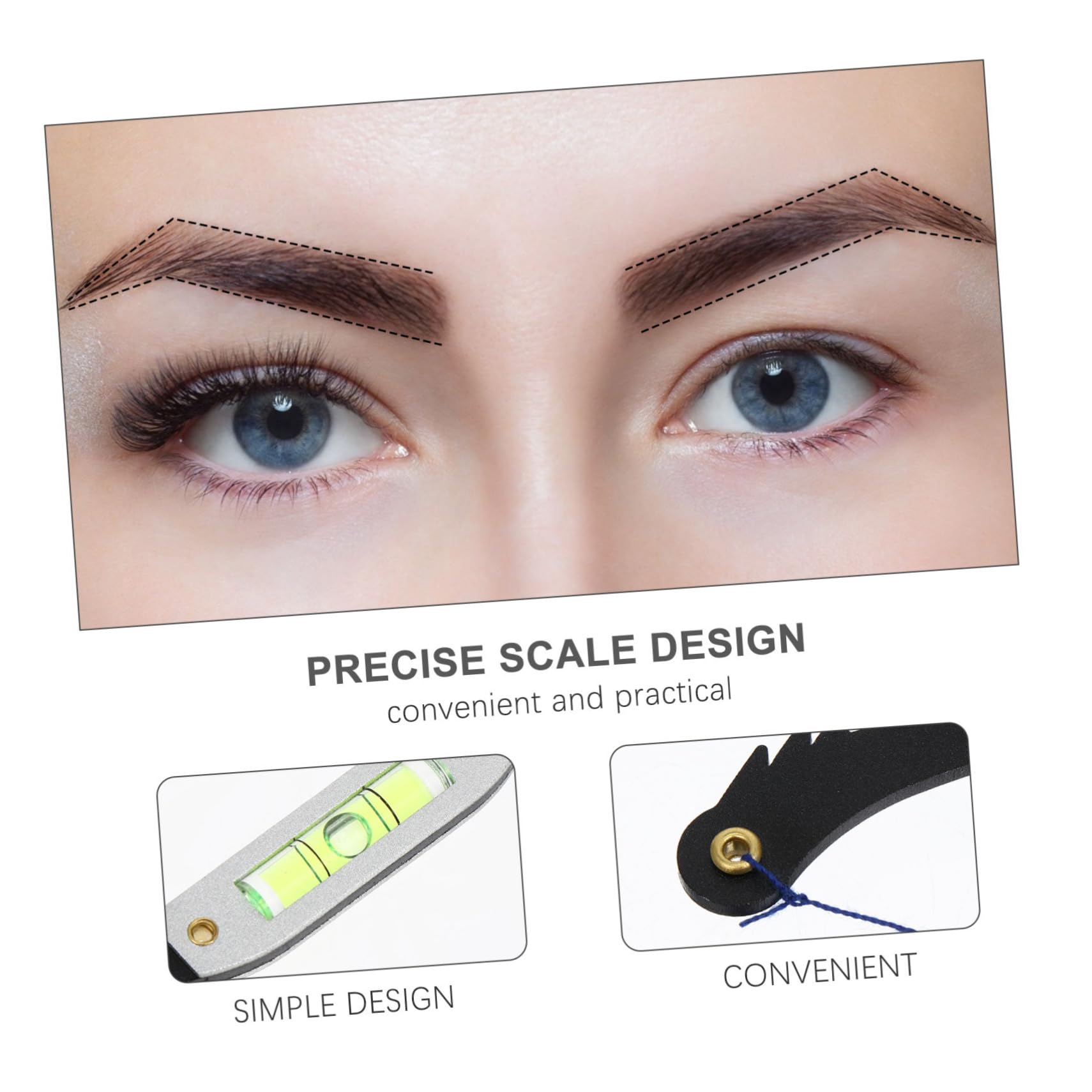 FRCOLOR 4pezzi Righello Per Sopracciglia Leggero Strumento Professionale Per Misurazione e Modellazione Sopracciglia Facile Da Usare e Pratico Per Posizionamento Preciso