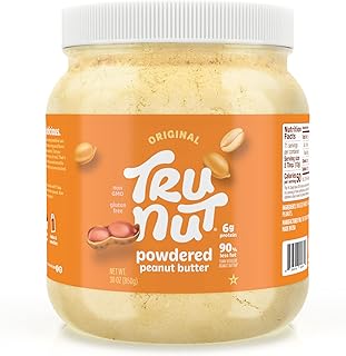 Tru-Nut Peanut Butter Powder - Made with Natural Ingredients - Vegan, Low Carb, Gluten Free, Non GMO - Low Calorie Peanut ...