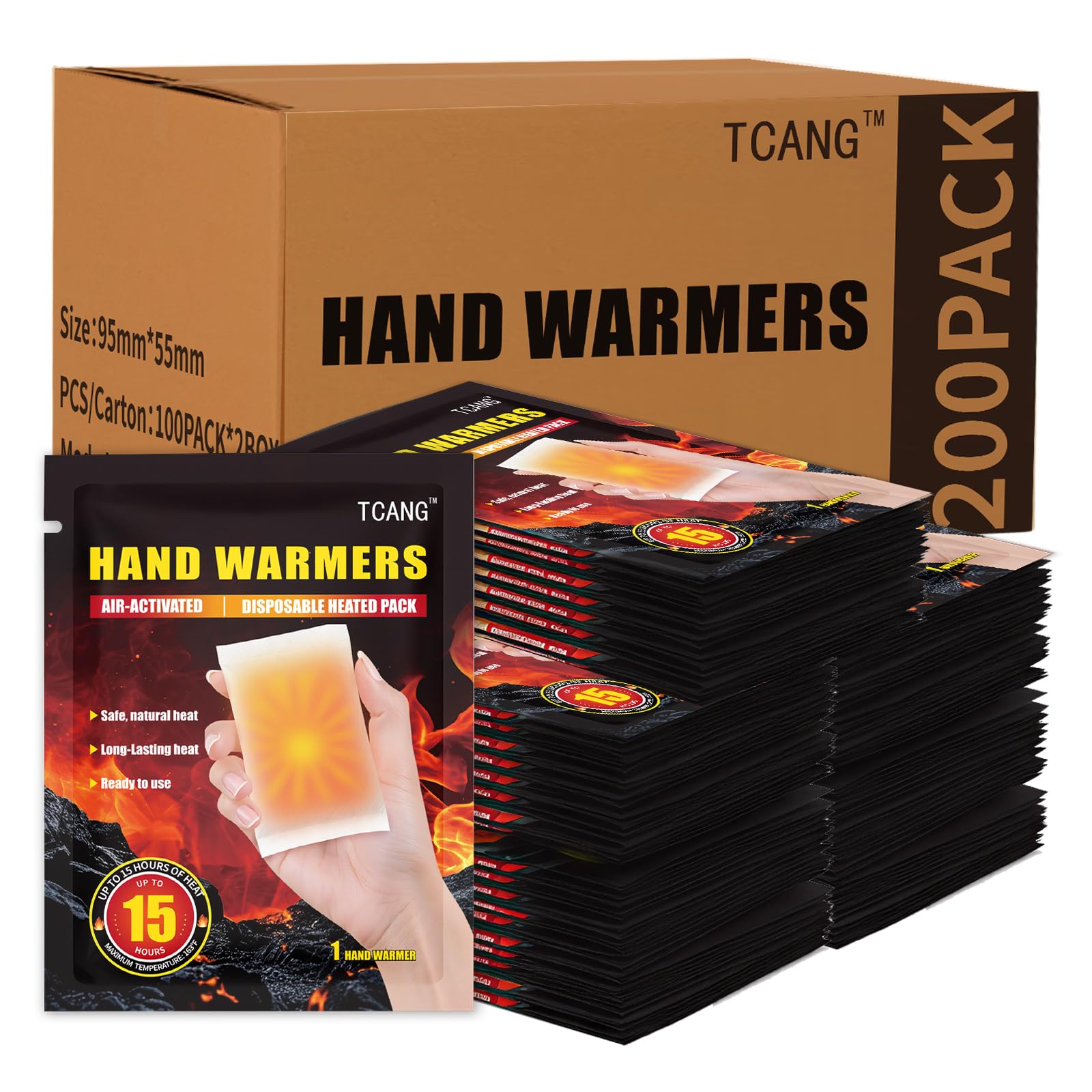 TCANG Disposable Hand Warmers 200-Pack
