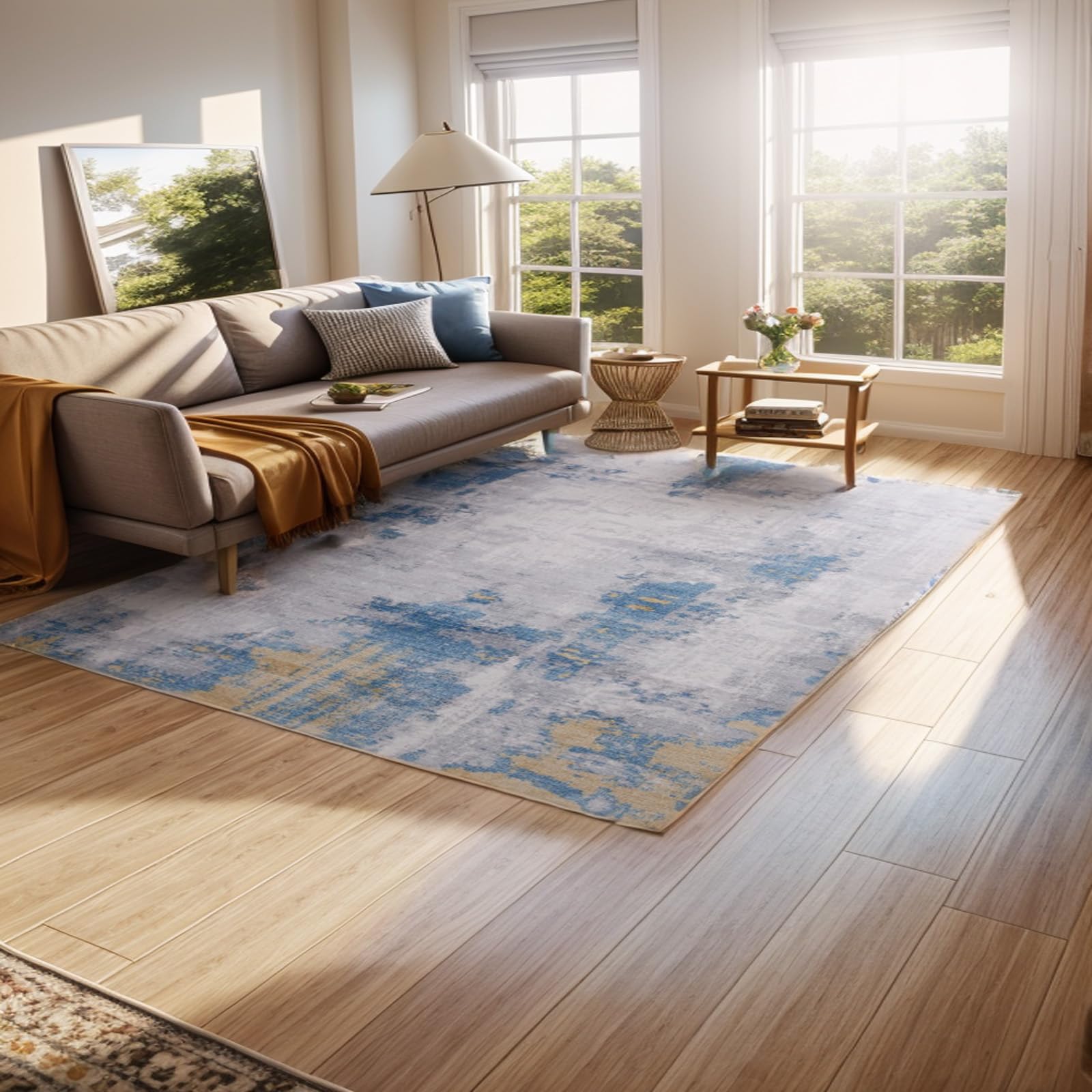 JUMAX Area Rugs Modern Abstract Ultra Soft Living Room Rug 6.5'x9.8