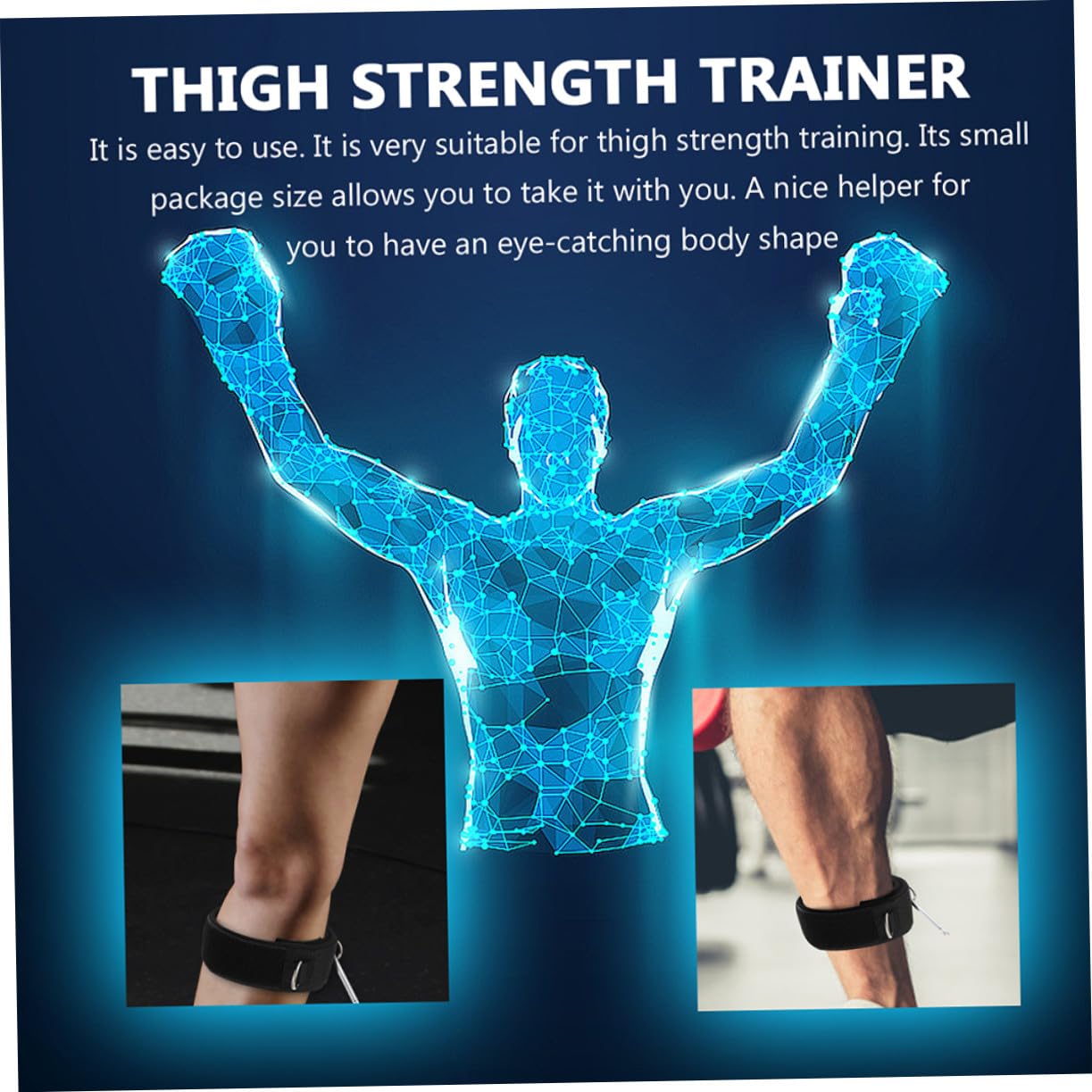 2 pezzi Fasce Fitness per Coscia in Nylon Leggere e Traspiranti Allenamento Gambe Elastici Esercizi Casa e Palestra per Estensioni e Curl