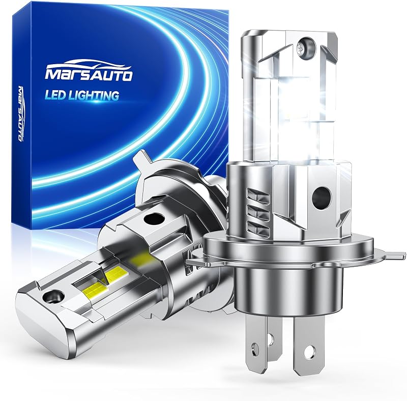 Lâmpadas LED H4/9003 Marsauto 6500 K luz branca para iluminação dianteira – 2 unidades