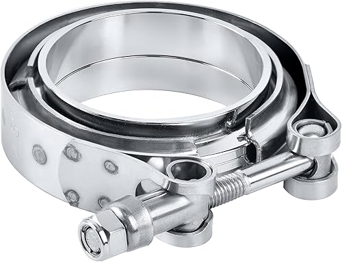 Miniatura 10 de EVIL ENERGY Abrazadera de banda en V de 3,0 pulgadas de acero inoxidable con brida de acero suave plano 2PCS