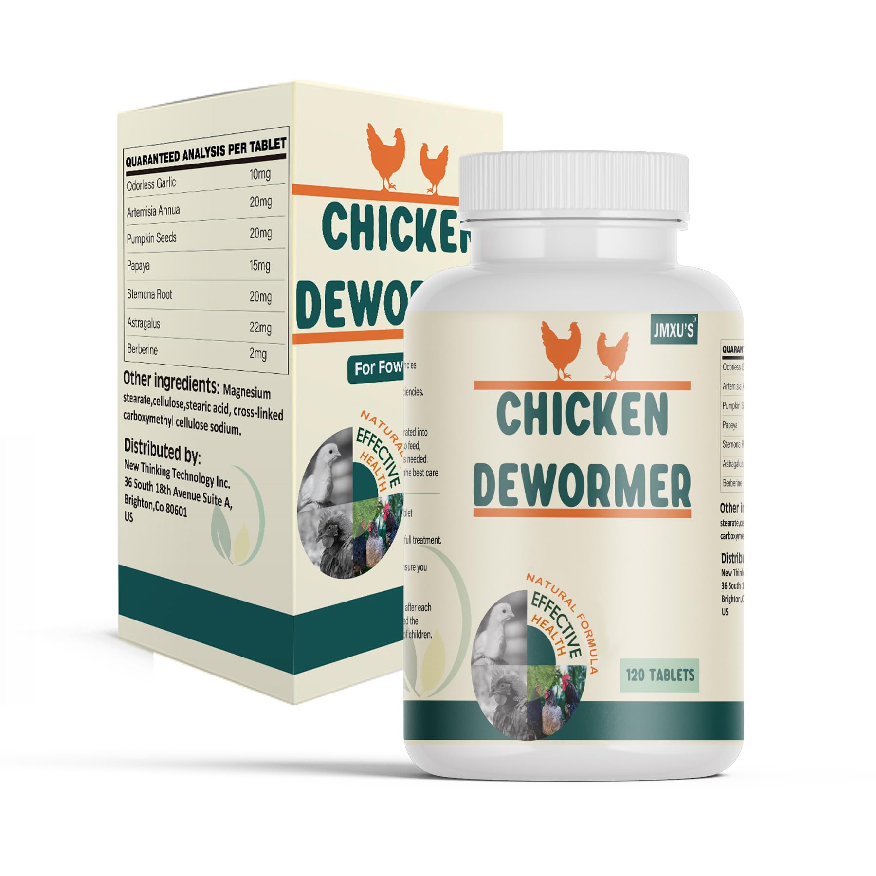 Jmxu's Chicken Dewormer 120 Tablets