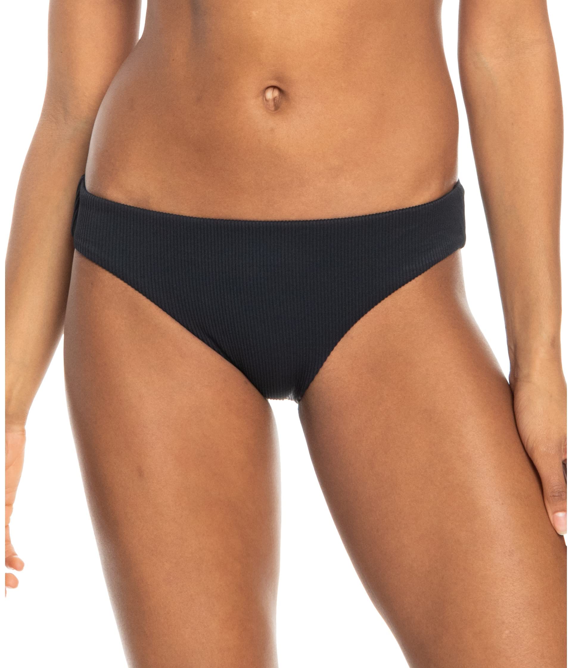 Roxy womens Ribbed Love the Comber Bikini Bottoms, Anthracite 223, Small US
