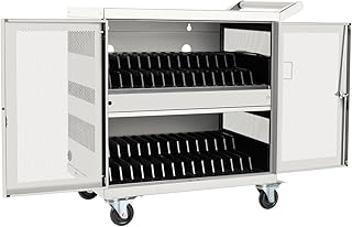Tripp Lite 32-Port USB Charging Cart Storage Station for Android & Tablet, White (CSC32USBW)