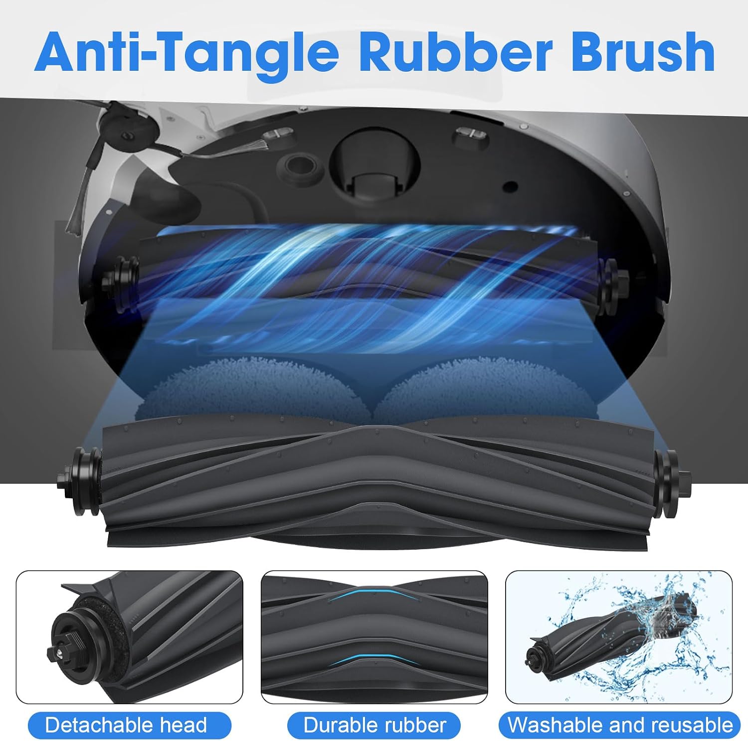 Replacement Parts for Dreame L40 Ultra | X40 Ultra | Mova P10 Pro Ultra, Includes 2 Main Brush, 4 HEPA Filters, 4 Mop Pads, 4 Side Brushes, 4 Dust Bag and Tools