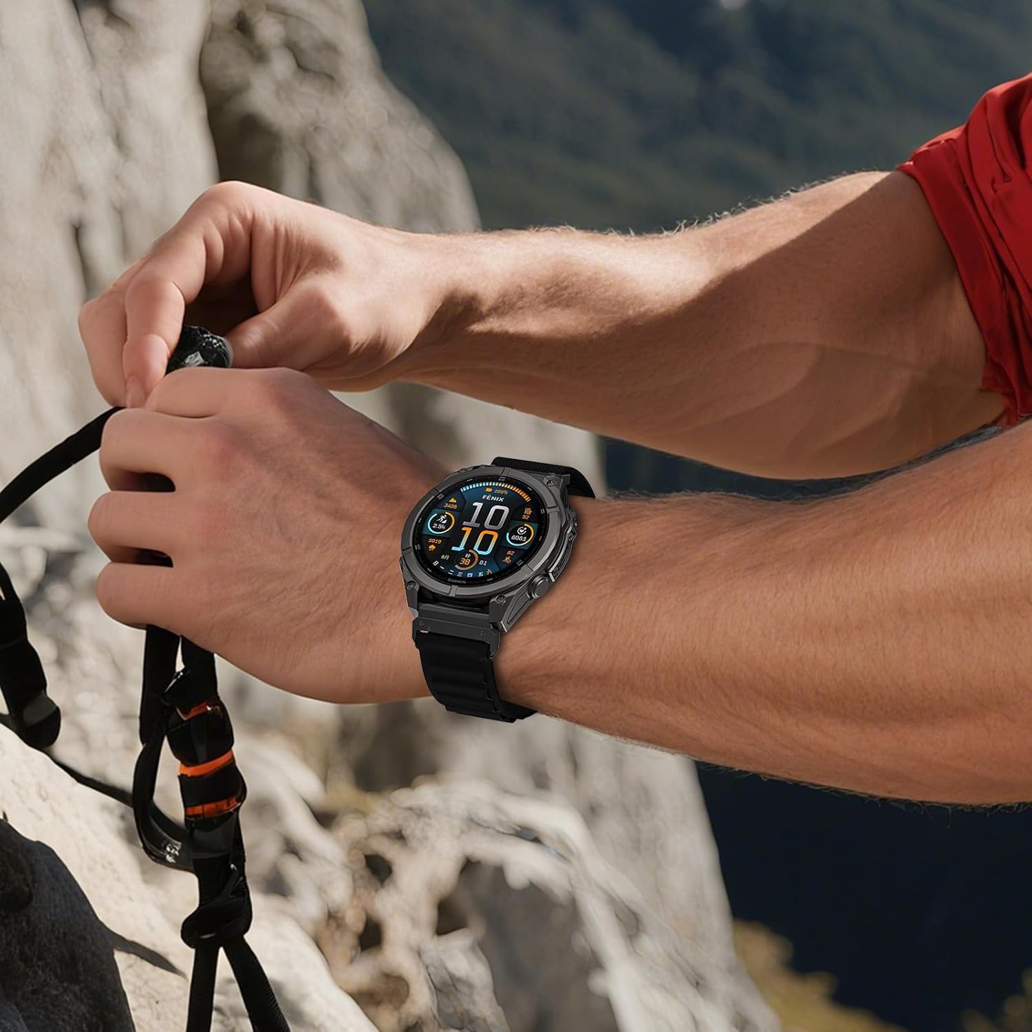 26mm Sport Nylon Watchbands Compatible with Garmin Tactix 8/Fenix 8 pro AMOLED-51mm/Fenix 7X Pro/ 6X Pro/ 5X Plus/3 HR,Quickfit Strap for Quatix 8 51mm/Enduro 3 2/Descent Mk3i-51mm/Mk2i - Image 6