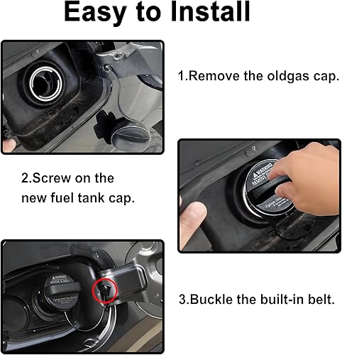 Miniatura 5 de GS3L-42-250B - Llenador de tanque de tapa de combustible para Mazda 3 2010-2013, Mazda 6 2009-2013 CX-7 2010-2012, CX-9 2007-2015, reemplaza a
